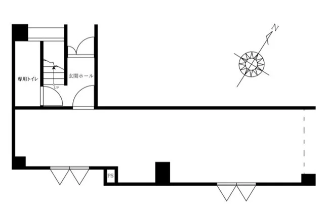 人形町の居抜き店舗の平面図