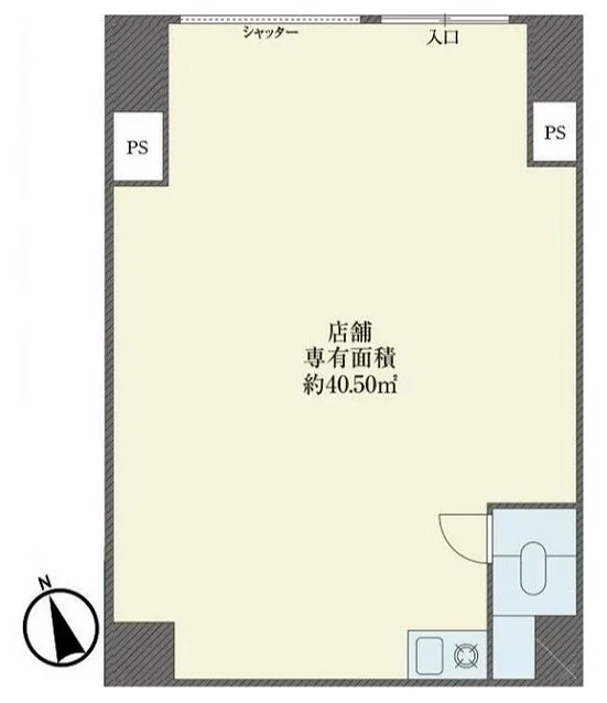 大森海岸のスケルトン物件の平面図