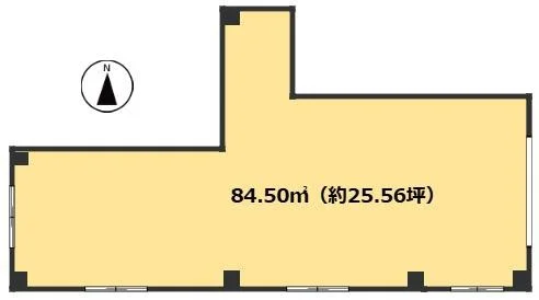 貸店舗(スケルトン)の平面図