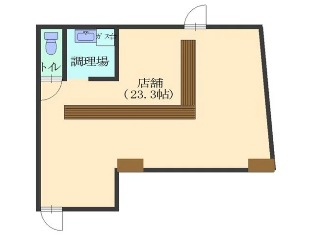 小岩の居抜き店舗の平面図