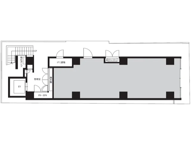 貸店舗(スケルトン)の平面図