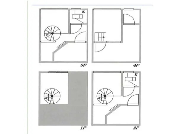 うどん・そばの居抜き物件の平面図
