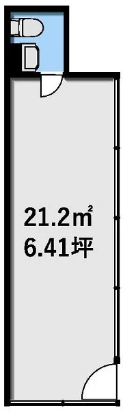 代々木上原の事務所仕様店舗物件の平面図