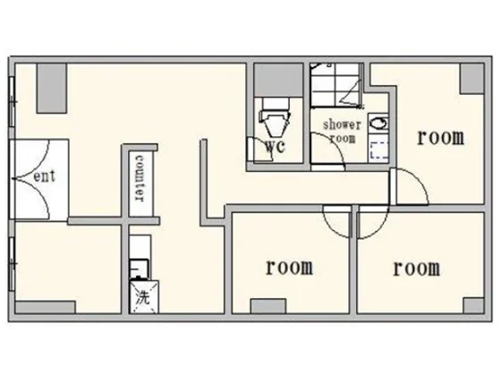 荻窪のエステ居抜きの平面図
