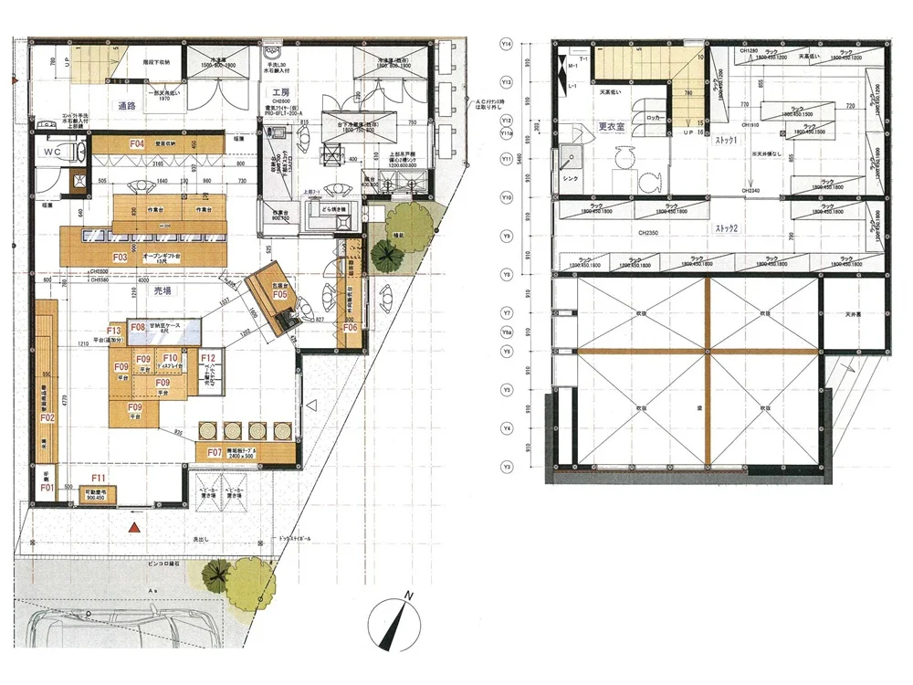 平和台の物販居抜きの平面図