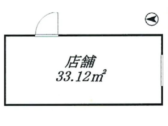 貸店舗(スケルトン)の平面図