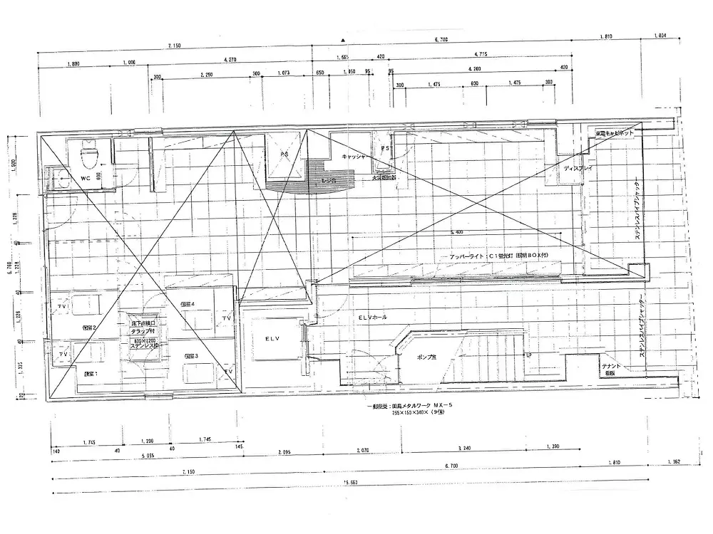 池袋のBAR・ショットバー居抜きの平面図
