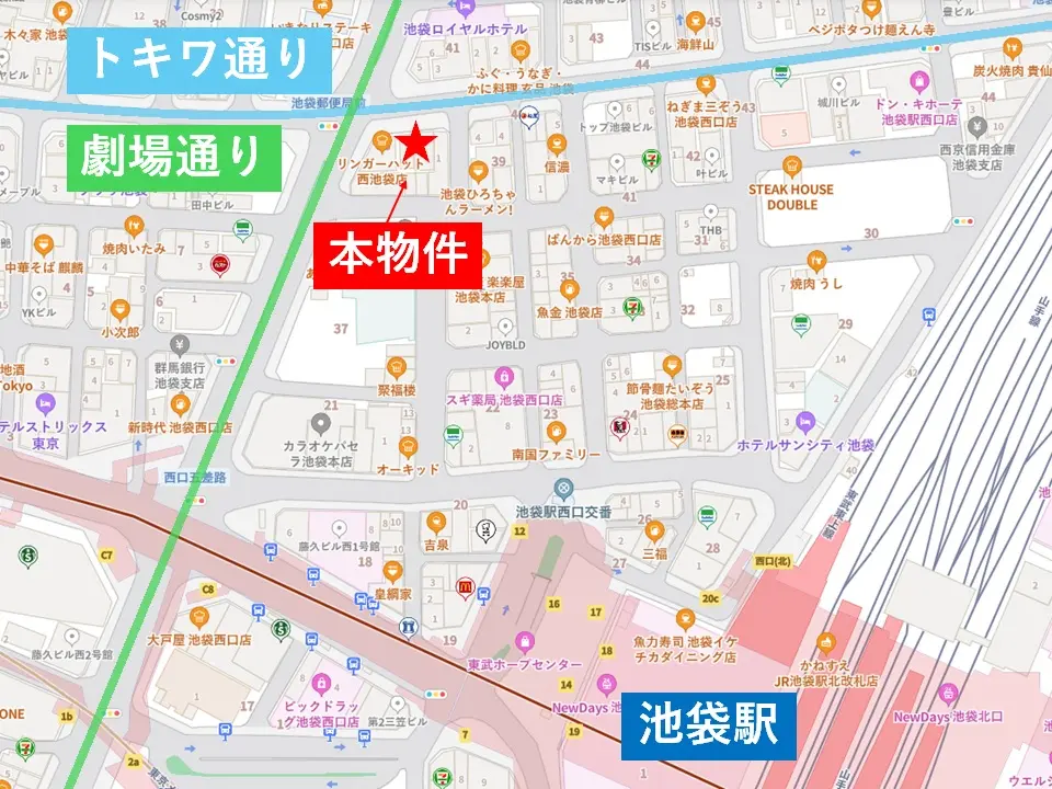 BAR・ショットバーの居抜き物件の地図