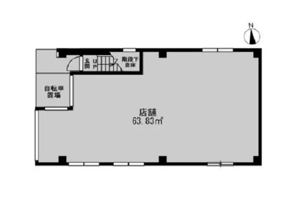 本厚木のスケルトン物件の平面図