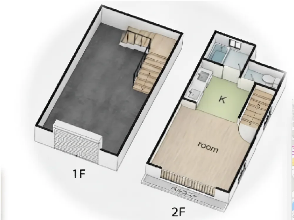 中板橋のスケルトン店舗物件の平面図