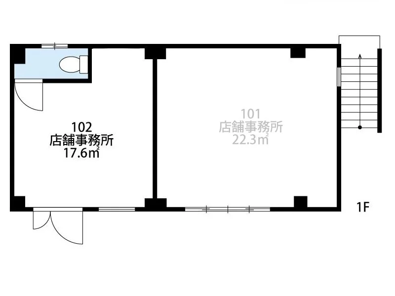 矢切のカフェ・喫茶店居抜きの平面図