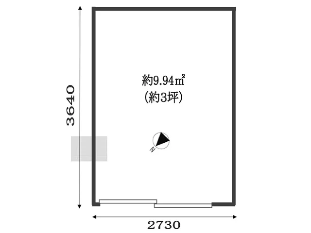 貸店舗(スケルトン)の平面図