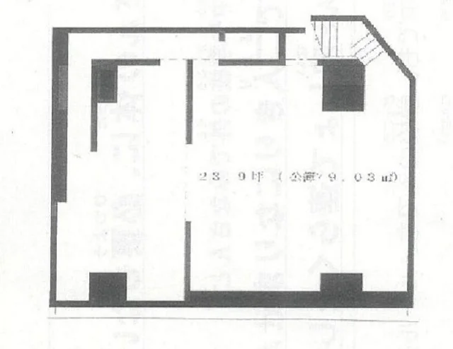赤羽岩淵のスケルトン店舗物件の平面図