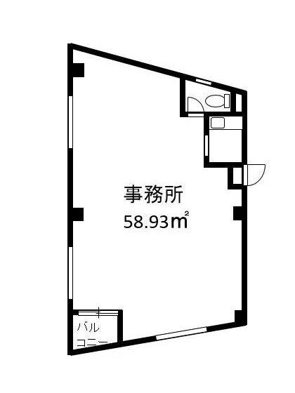大和の居抜き店舗の平面図