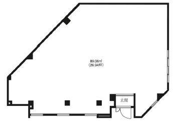 狭山ヶ丘の事務所仕様物件の平面図