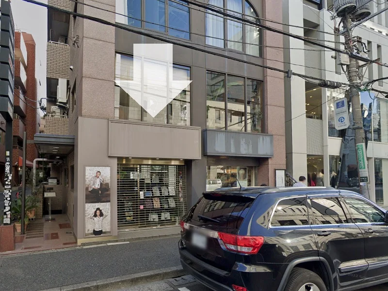 表参道の居抜き店舗の外観