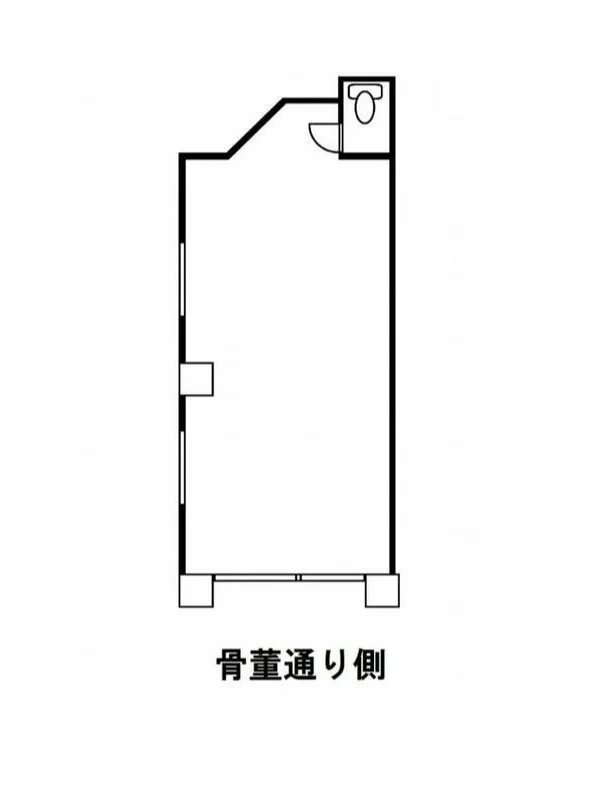 表参道の物販居抜きの平面図