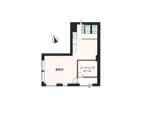 ひばりヶ丘のスケルトン店舗物件の平面図