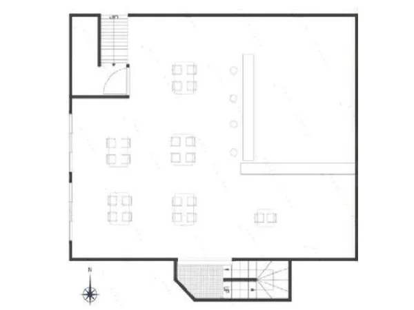 カフェ・喫茶店の居抜き物件の平面図