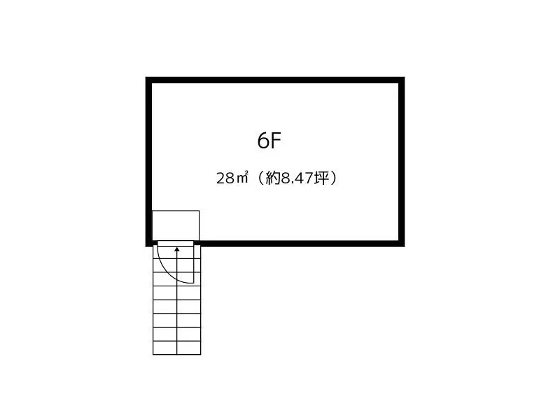 上野のスケルトン物件の平面図