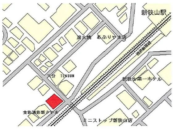 新狭山のスナック・パブ居抜きの地図
