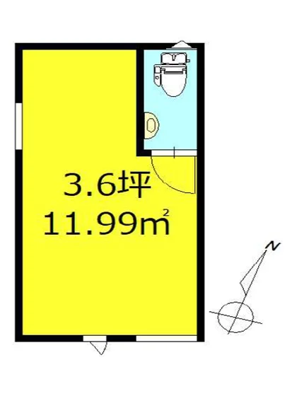 新田の居抜き店舗の平面図