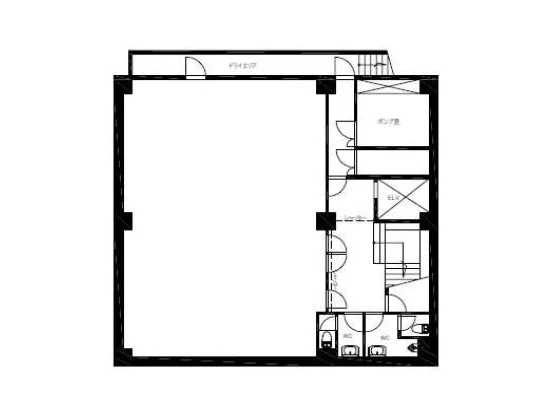 蕨のダイニングバー居抜きの平面図