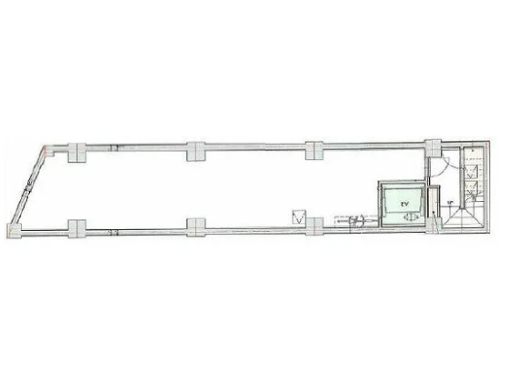 貸店舗(スケルトン)の平面図