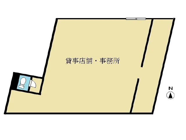 貸店舗(事務所仕様)の平面図