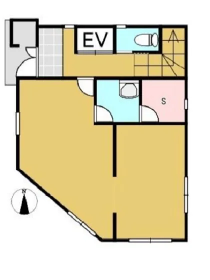 新宿御苑前のスケルトン店舗物件の平面図