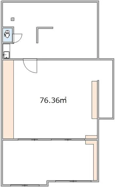 森下の事務所仕様店舗物件の平面図