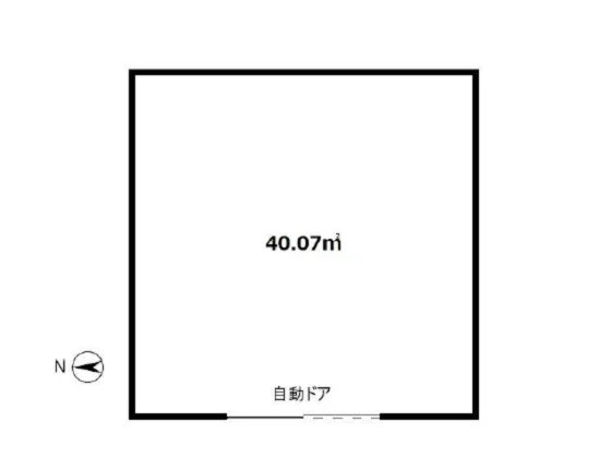 貸店舗(スケルトン)の平面図