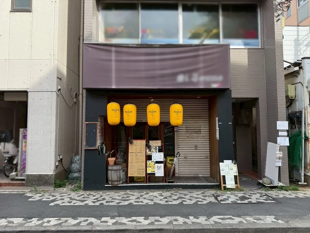 久米川の居抜き店舗の外観