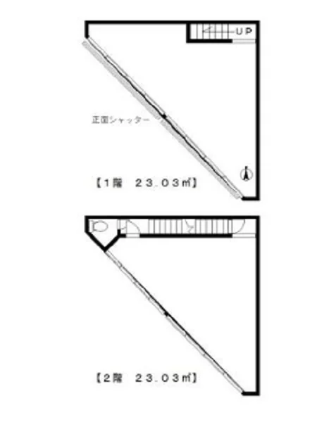 貸店舗(事務所仕様)の平面図