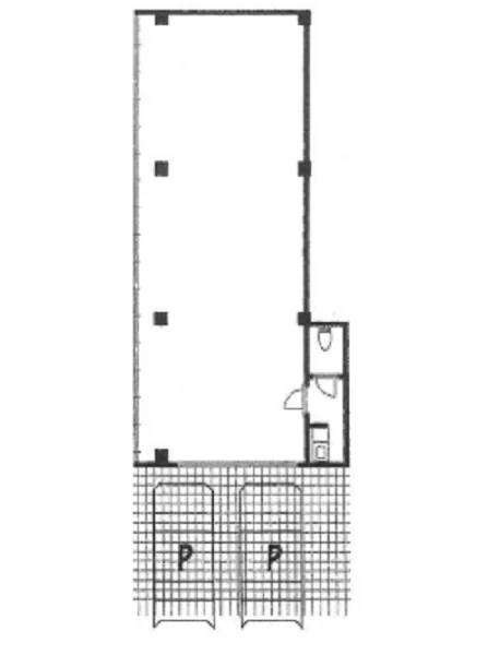 九段下の事務所仕様物件の平面図