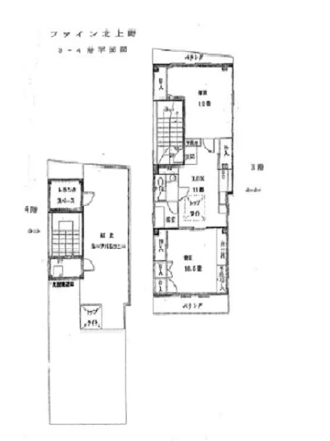 入谷の事務所仕様物件の平面図