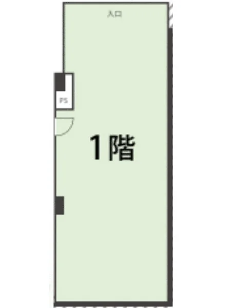 貸店舗(スケルトン)の平面図