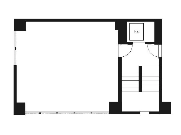 貸店舗(スケルトン)の平面図