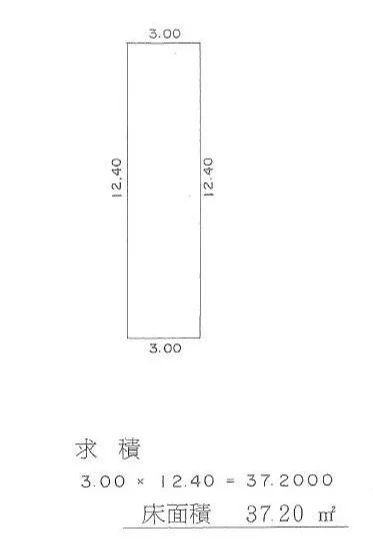 ラーメンの居抜き物件の平面図