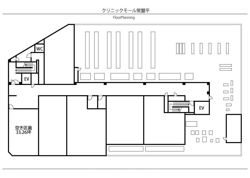 常盤平の居抜き店舗の平面図