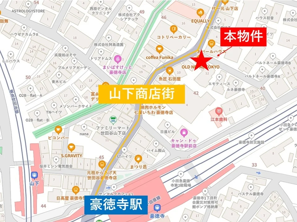 物販の居抜き物件の地図