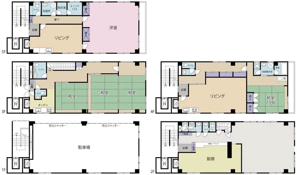 西台の居抜き店舗の平面図