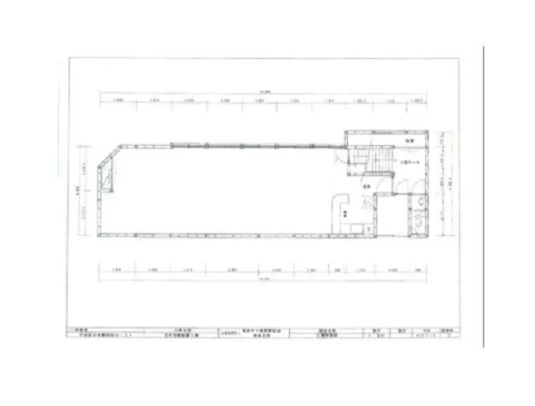 茅場町の事務所仕様物件の平面図