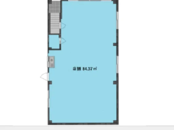 清澄白河の事務所仕様店舗物件の平面図