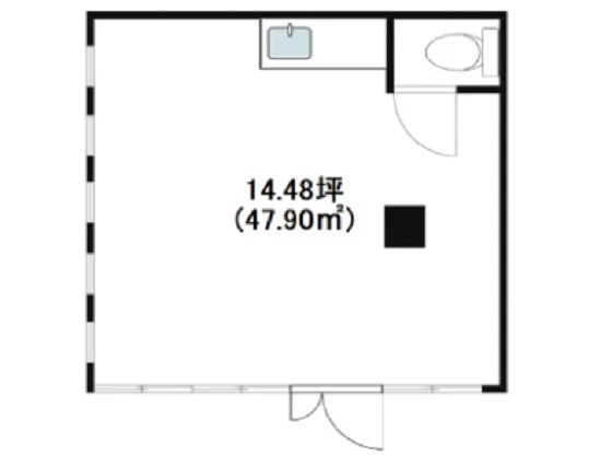 貸店舗(事務所仕様)の平面図