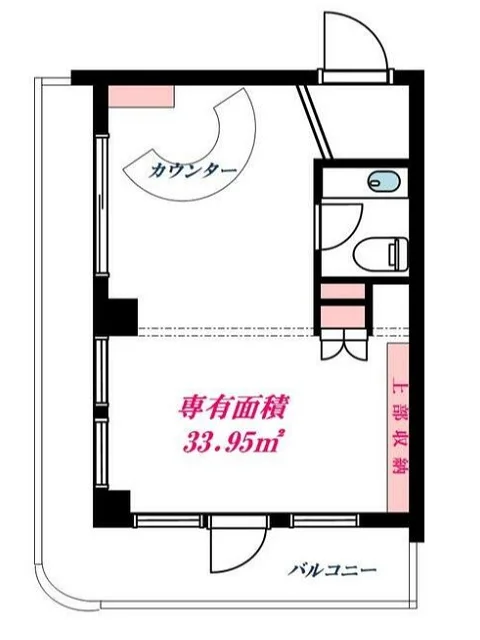 桜新町の美容室・理容室居抜きの平面図