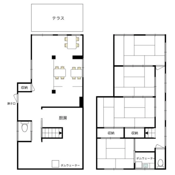 小岩の居抜き店舗の平面図