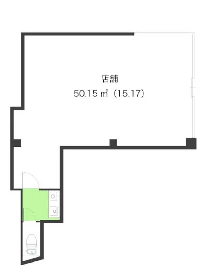 荏原町の事務所仕様物件の平面図