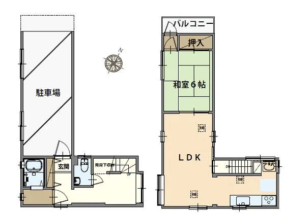 新宿の事務所仕様店舗物件の平面図