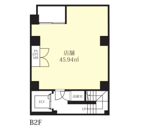 和食の居抜き物件の平面図